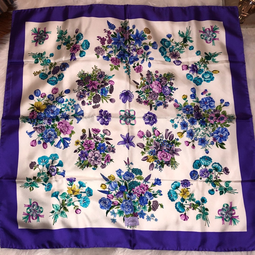 Gucci Silk Floral Scarf